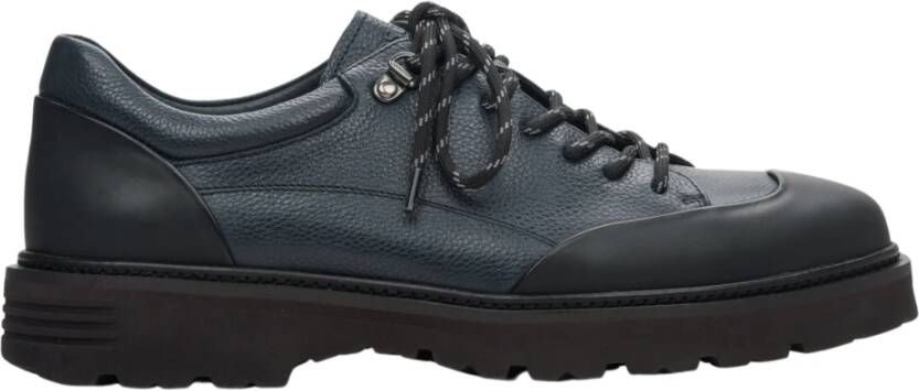 Estro Heren Donkerblauwe Leren Brogues met een Flexibele Zool Er00114399 Multicolor Heren