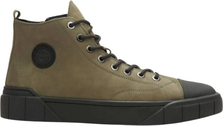 Estro Heren Groene High-Top Winter Sneakers Er00112034 Green Heren