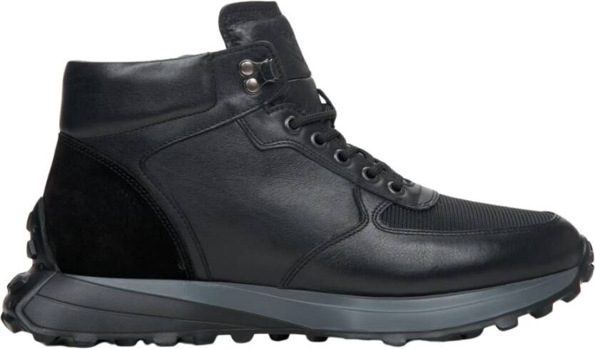 Estro Heren High-Top Sneakers gemaakt van Gemengde Materialen in Zwart Er00114066 Black Heren