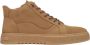 Estro Heren hoge bruine sneakers gemaakt van echt Italiaans velours Brown Heren - Thumbnail 1