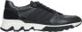 Estro Heren Leren & Velours Sneakers in Zwart Er00114551 Black Heren - Thumbnail 1