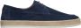 Estro Heren Navy Blauwe Veterschoenen gemaakt van Echt Velours Er00115092 Blue Heren - Thumbnail 1