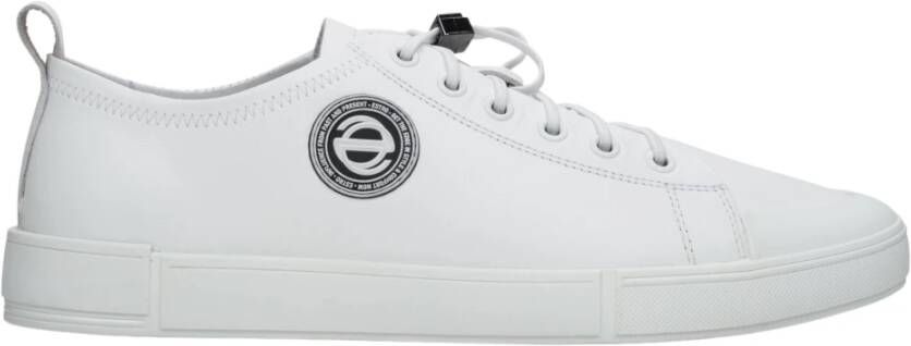 Estro Heren Witte Lage Sneakers gemaakt van Echt Leer Er00112409 White Heren