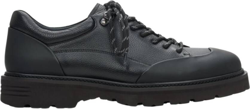 Estro Heren Zwarte Leren Brogues met een Flexibele Zool Er00114400 Black Heren