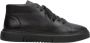 Estro Heren Zwarte Leren High-Top Sneakers met Isolatie Er00113684 Black Heren - Thumbnail 1