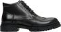 Estro Heren Zwarte Leren Veterschoenen Enkellaarsjes Er00112248 Black Heren - Thumbnail 1