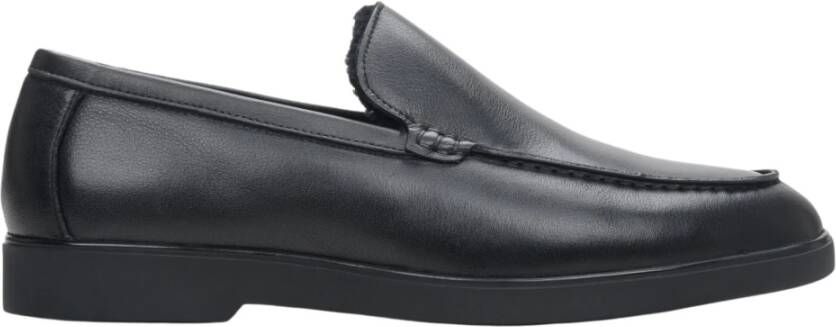 Estro Heren Zwarte Loafers gemaakt van Echt Leer voor de Winter Er00114124 Black Heren