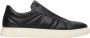 Estro Heren Zwarte Slip-On Lage Sneakers gemaakt van Echt Leer Er00112647 Black Heren - Thumbnail 1