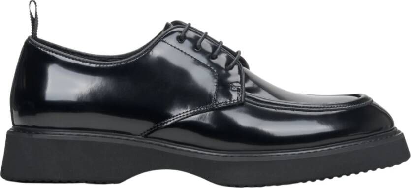 Estro Heren Zwarte Veterschoenen van Echt Lakleer Er00113939 Black Heren