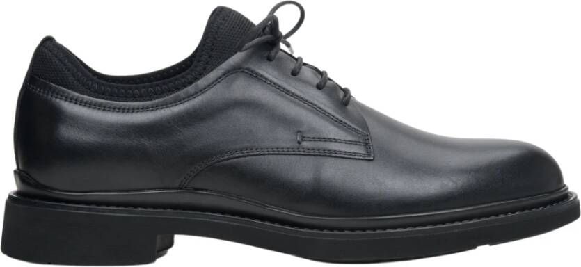 Estro Heren Zwarte Veterschoenen van Echt Leer Er00113789 Black Heren