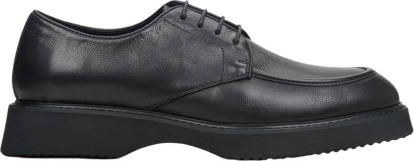 Estro Heren Zwarte Veterschoenen van Echt Leer Er00113938 Black Heren