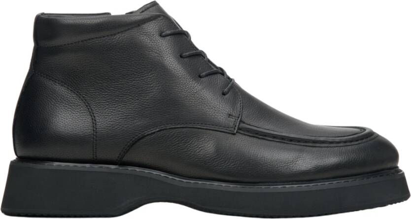 Estro Heren Zwarte Veterschoenen van Echt Leer Er00114226 Black Heren