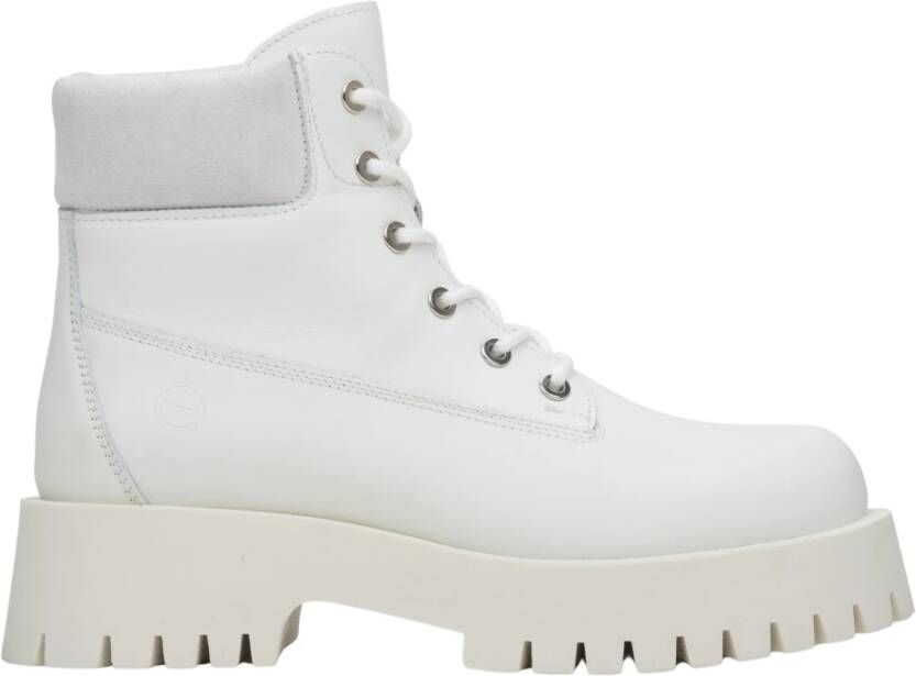 Estro Witte veterschoenen voor dames gemaakt van hoogwaardig Italiaans echt leer en velours White Dames