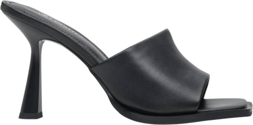 Estro Zwarte Dames Echt Leren Stiletto Muiltjes Er00113403 Black Dames