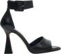 Estro Zwarte Dames Enkellaars Leren Sandalen Er00112989 Black Dames - Thumbnail 1