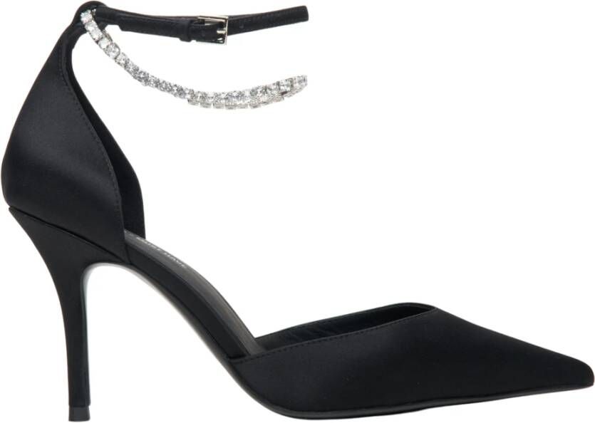 Estro Zwarte Dames Pumps met Puntige Neus en Kristallen MustHave Er00114243 Black Dames