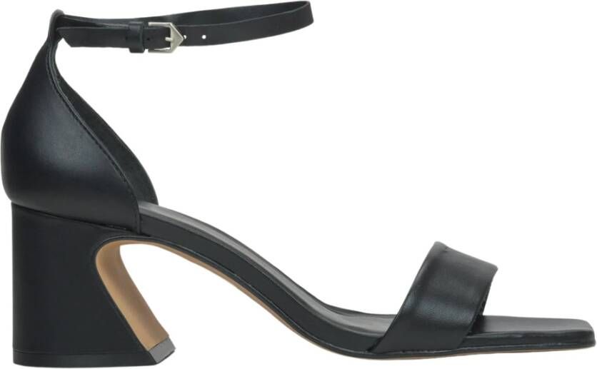 Estro Zwarte hakken sandalen Elegante stijl Black Dames