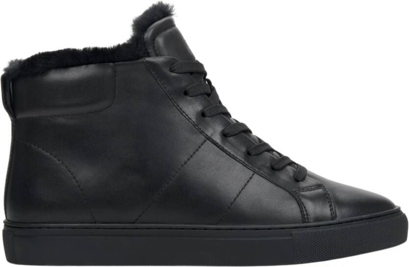 Estro Zwarte Hoge Sneakers voor Dames voor de Winter Er00112257 Black Dames