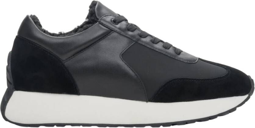 Estro Zwarte Lage Sneakers voor Dames voor de Winter Er00114145 Black Dames