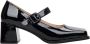 Estro Zwarte Mary Jane pumps voor dames gemaakt van patent echt leer Black Dames - Thumbnail 1