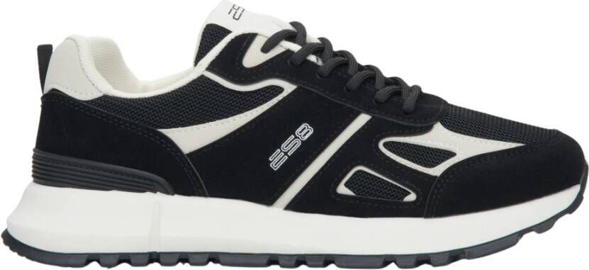 Estro Zwarte sneakers voor dames gemaakt van textiel en eco-leer ES8 Er00115858 Black Dames