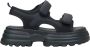 Estro Zwarte Sportieve Sandalen voor Dames met Dikke Zool ES8 Er00115498 Black Dames - Thumbnail 1