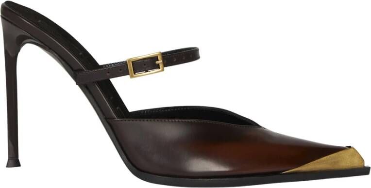 ETRO Bruin Leren Stiletto Hiel Pumps Brown Dames