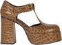 ETRO Bruine Krokodillenprint Mary Jane Sandalen Brown Dames - Thumbnail 1