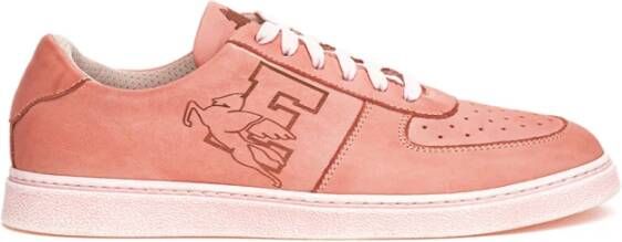 ETRO Roze Leren Sneaker 'Pegaso' Pink Heren
