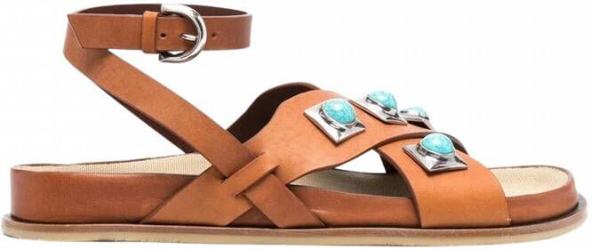 ETRO Platte sandalen Brown Dames