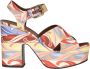 ETRO Witte platform sandalen met zomerprint Multicolor Dames - Thumbnail 1