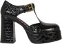 ETRO Zwarte Krokodillenprint Mary Jane Plateau Sandalen Black Dames - Thumbnail 1