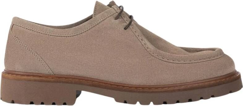 Exton Beige Suède Casual Schoenen Beige Heren