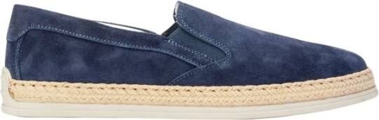 Exton Blauwe Suède Instaploafers Blue Heren