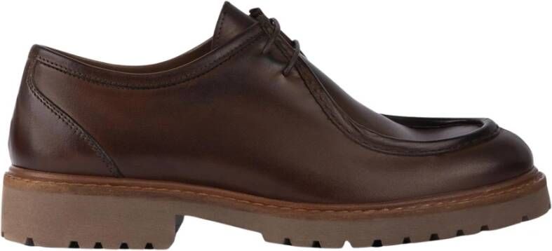 Exton Bruine Leren Casual Schoenen Brown Heren