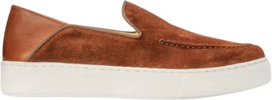 Exton Bruine Slip On Suède Schoenen Brown Heren