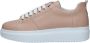 Exton Dames Leren Lage Sneakers Pink Dames - Thumbnail 1