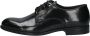 Exton Heren Leren Oxford Schoenen Black Heren - Thumbnail 1