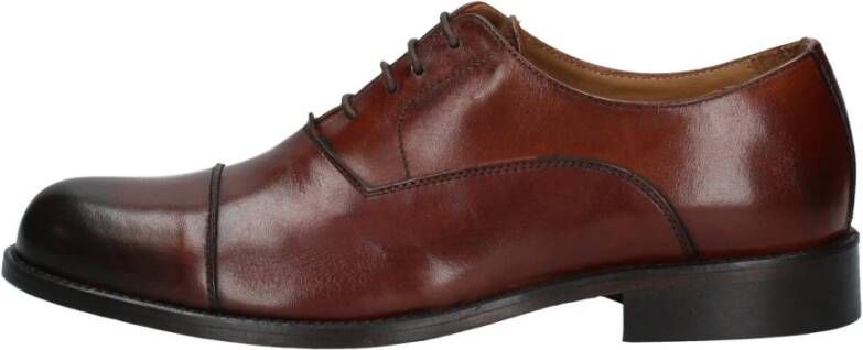 Exton Heren veterschoenen van leer Brown Heren