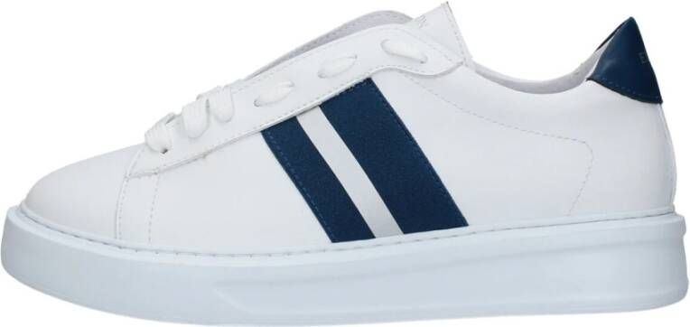 Exton Moderne Leren Sneakers White Heren