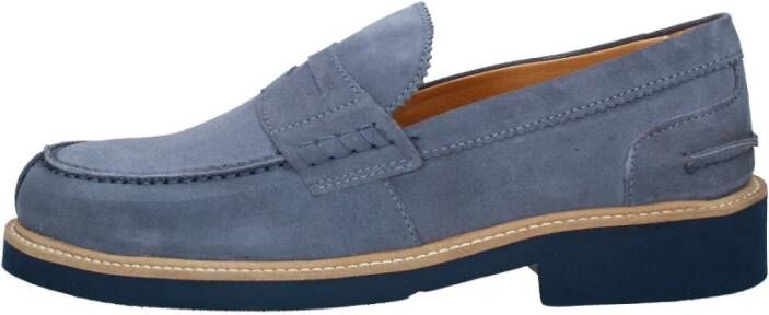 Exton Suède Loafers Verhogen Stijl Blue Heren