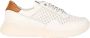 Exton Witte Geperforeerde Leren Sneakers White Heren - Thumbnail 1