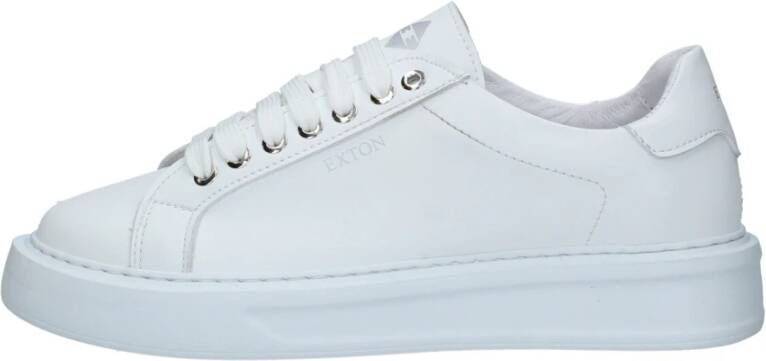 Exton Witte Leren Sneakers voor Vrouwen White Dames