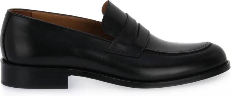 Exton Zwarte Leren Schoenen Black Heren