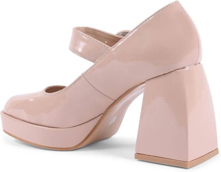 19v69 Italia Nude Mary Jane Pump met Hak Beige Dames