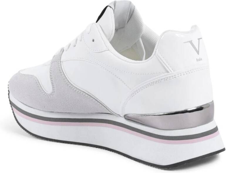 19v69 Italia Witte luxe sneaker met rubberen zool White Dames