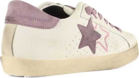 2Star Leren sneakers met suède inzetstukken Multicolor Dames