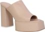 3Juin Beige suede Platform mules by ; bold and anticonceptual they show the brand more innovative and youthful side Beige Dames - Thumbnail 2