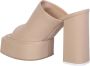 3Juin Beige suede Platform mules by ; bold and anticonceptual they show the brand more innovative and youthful side Beige Dames - Thumbnail 3