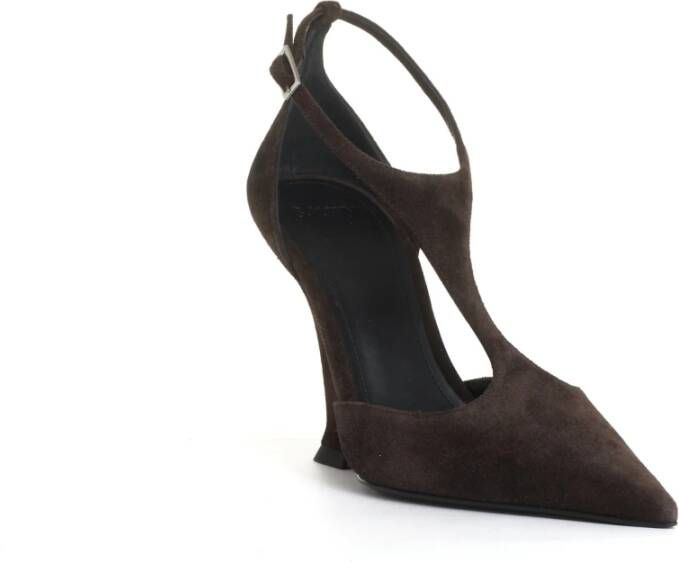 3Juin Bruine Suède Sleehak Schoenen Brown Dames